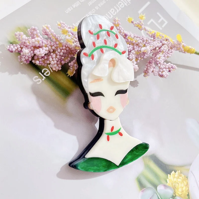 Wholesale Christmas Cute Girls Brooch Pins Dress Accessories Fashion Acrylic Brooch