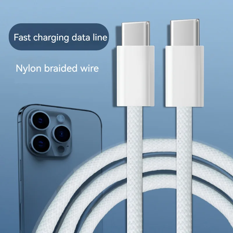 Оптовая Продажа с фабрики PD 60 Вт кабель типа C к кабелю для быстрой зарядки USB-C iP 16 15 14 pro max