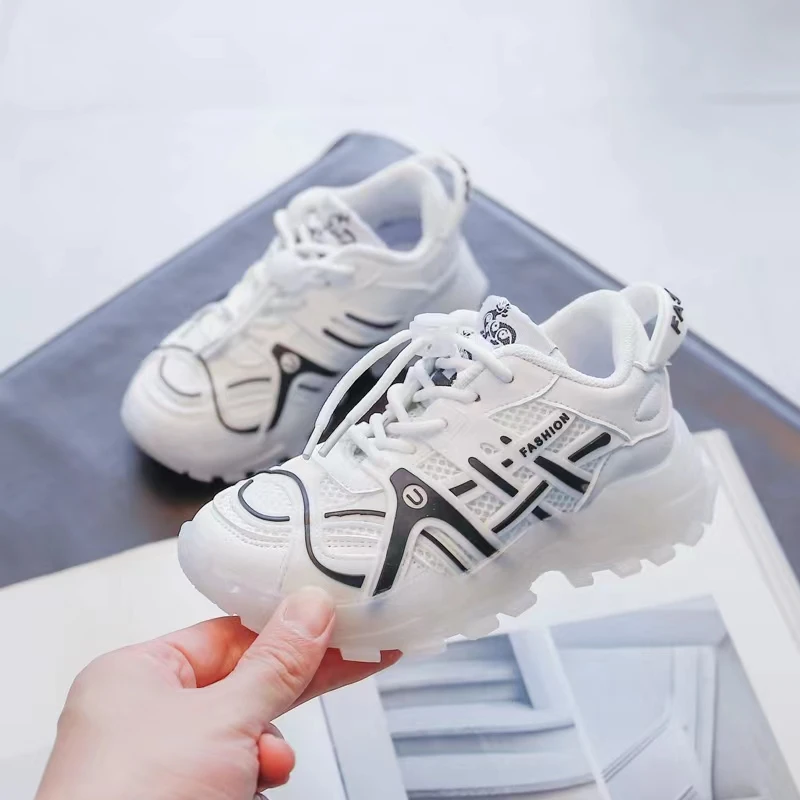 Shangzhou OEM Chaussures De Sport Fashion New Breathable Casual Soft Bottom Sneakers Shoes Kids