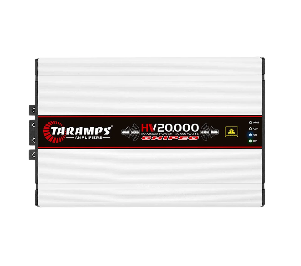 Taramps Hv 20.000 Chipeo Class D 20.000 Watts Rms Anti-short Circuit Protection 164VDC at  0.5 Ohm-13 batteries high voltage amp