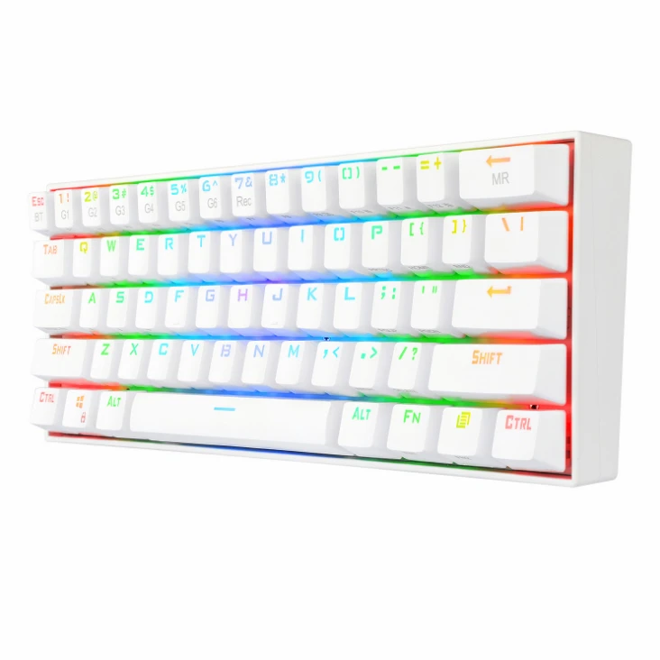 
Cheap Price OEM USB 87 Keys Mini Wired RGB LED Mechanical Gaming Keyboard For Gamer Desktop PC Computer 