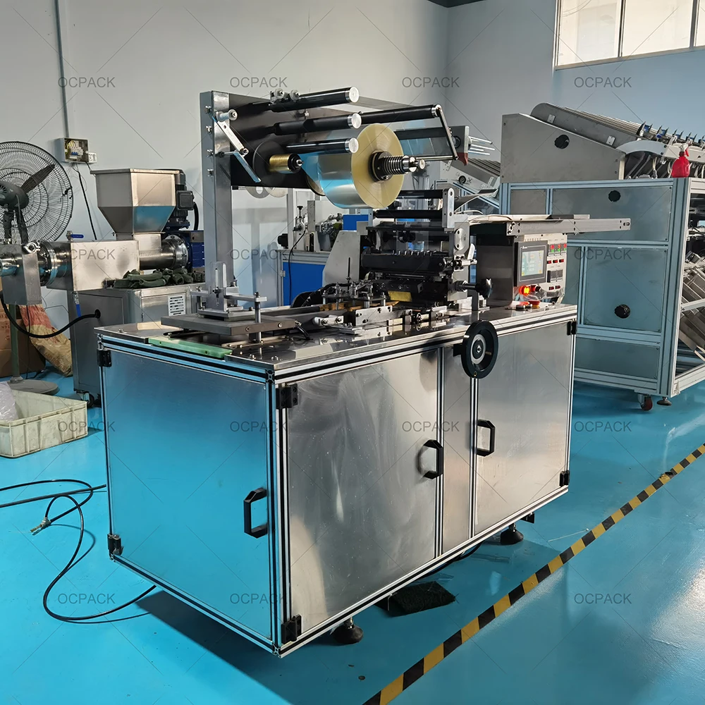 Semi Auto Bopp Transparent Box Cellophane Overwrapping Machine For Small Perfume Cosmetic Box