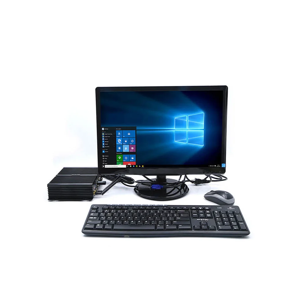 Oem Stock Mini Pc 2022 In-Tel Atom T4 4Gb 64Gb Quad Core In-Tel Industrial Control Host Pc
