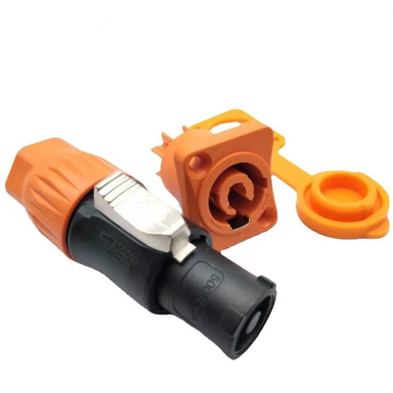 20A waterproof WAC3FCA 3 Pin Plastic Power Cable AC Powercon Connector for LED Display/ Stage light/ Audio equipment