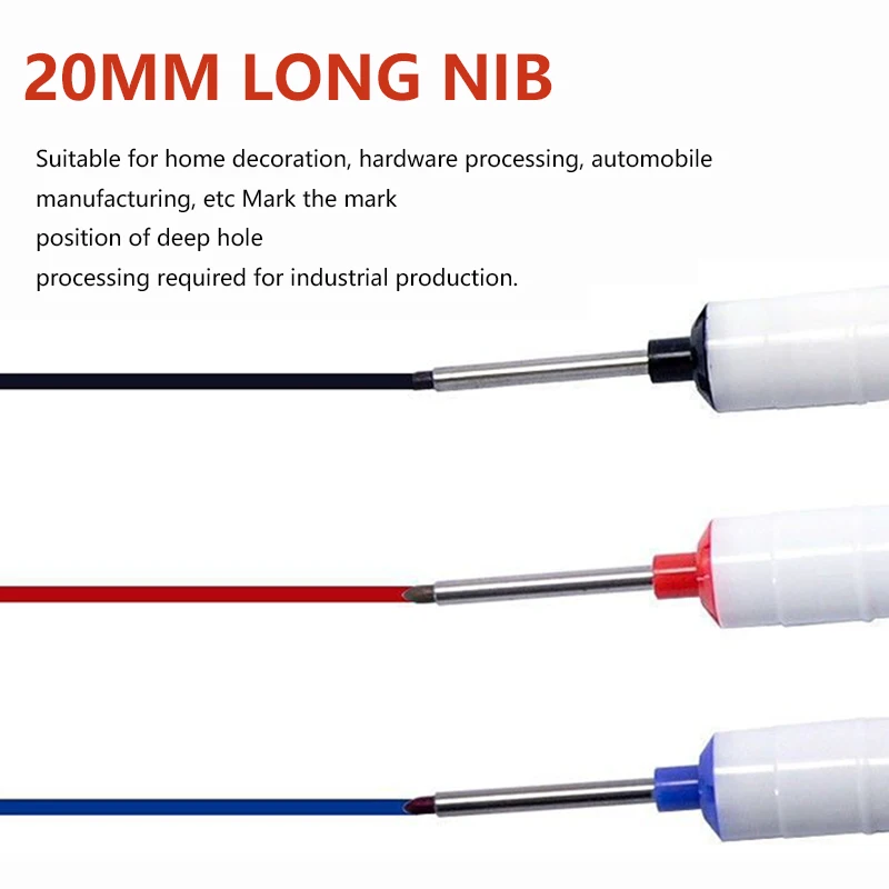 Factory direct logo customization 20mm multi-purpose long nib marker permanent for depth