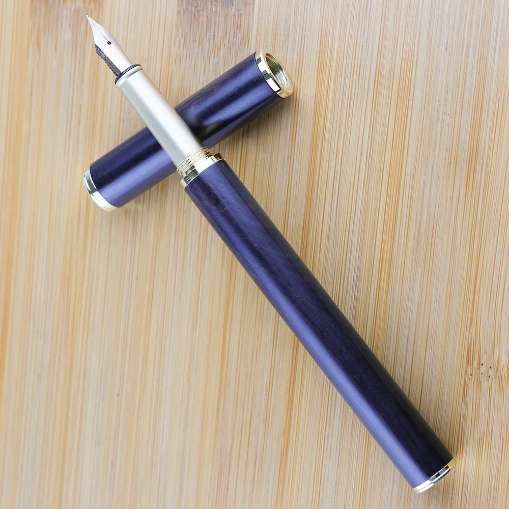 GemFully unique products from china low moq goods Wood allwin promotions pen golden text custom engraved fountain pen