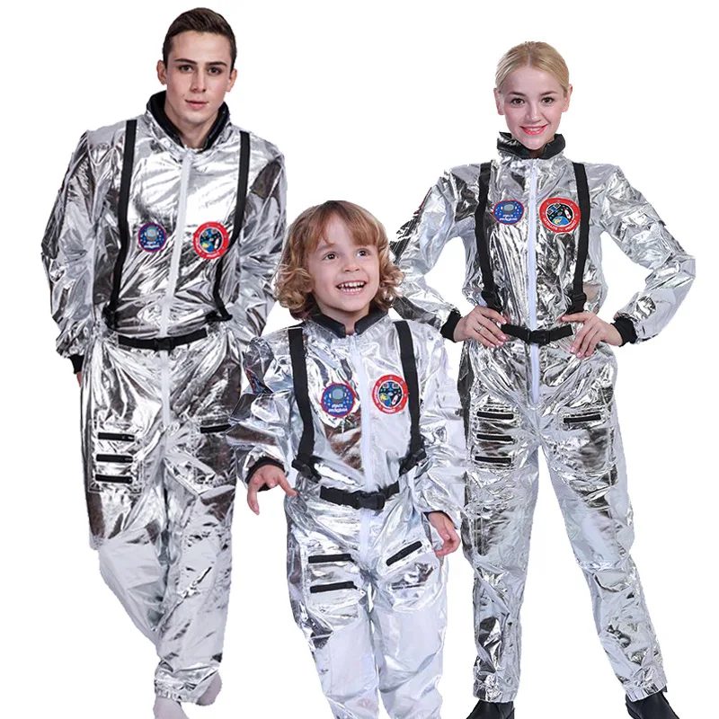Astronaut Costume Adult Spaceman Costume Women Space Suit Party Dress Manufacturer Carnival  Fiber Option Clothes Disfraz