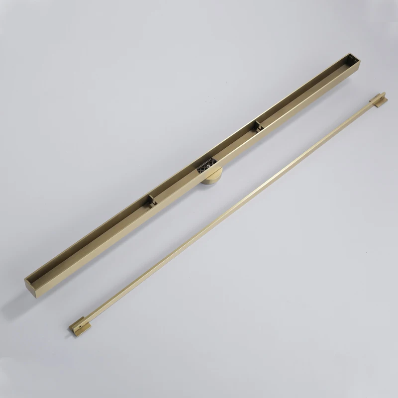 Bathroom 304 Stainless Steel Deodorant Linear Channel Invisible Floor Shower Drain