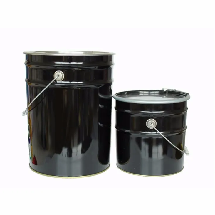 10kg 20liter empty  metal steel bucket container tin  pail for dog food storage with handle (1600064329747)