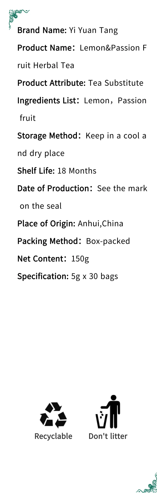 
Hot Sale Healthy Mixed Fruit Organic Kumquat Passion Dried Lemon Slice Fruit Tea Keep Health Slim Beauty Detox Flavor Tea 