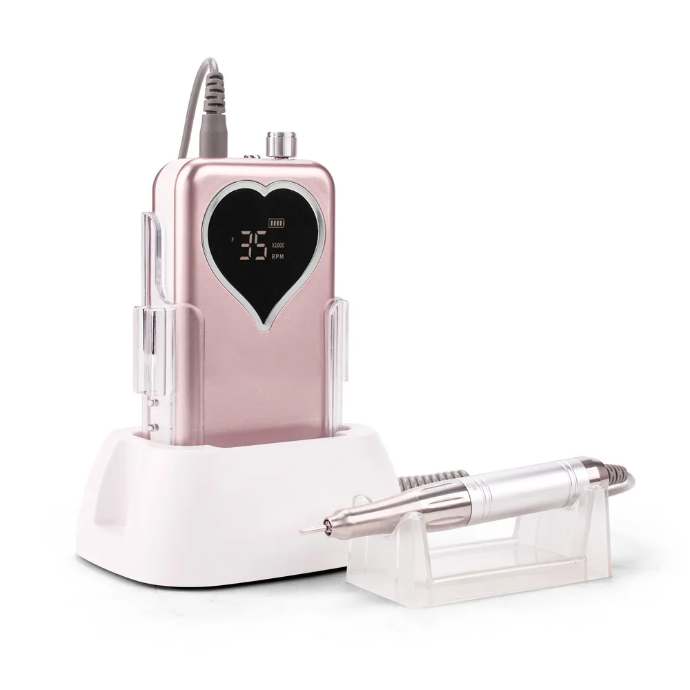 Electric brushless 65W nail drill rechargeable portable nail drill 35000 rpm nail drill