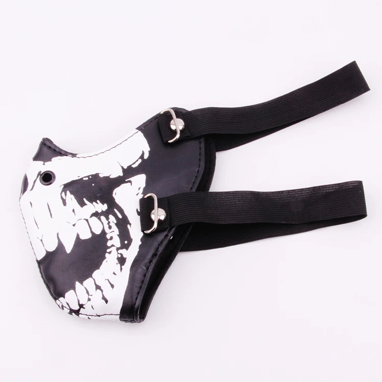 Ghost skull face mask decorative PU leather  Halloween  carnival mask motorcycle skull cap