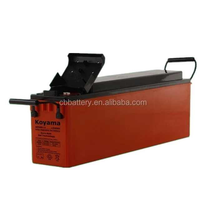 KOYAMA 80ah 12V Gel Battery front terminal battery telecom battery for ups