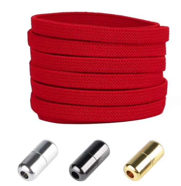 Sneaker Flat Lazy Shoelace No Tie Elastic Shoelace With Metal Aglet Shoelace Tips