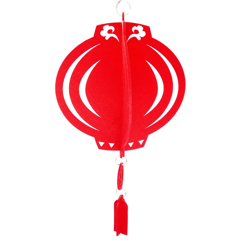 New Year Felt Lanterns for Spring Festival Wedding Lantern Celebration Decorations Chinese Red Accept Customized Design 2211321