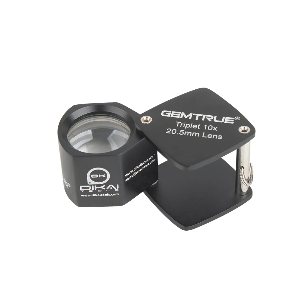 10X Diamond Jewelry Loupe Magnifier Tool Eye Magnifier Magnifying Glass Equipments Triplet Jewelers Eye Glass