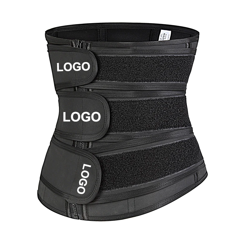 3 Straps with Zipper Hooks Women Cincher Slimming Sports Weight Loss Shapewear Waist Trainer Corset Trimmer Belt