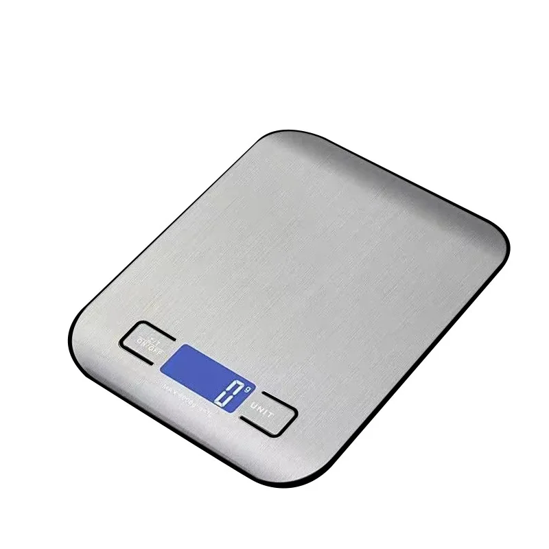 High Accuracy 5kg Digital Kitchen Scale Stainless Steel Glass LED Display Smart Food Measuring Tool Most Popular in Kitchen