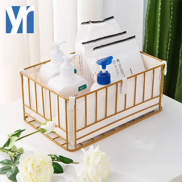 Металлическая проволока YRMT, скандинавский органайзер, прямоугольная железная корзина для хранения, корзина из проволоки, металлическая корзина для хранения с вкладышем, набор из 3 шт.