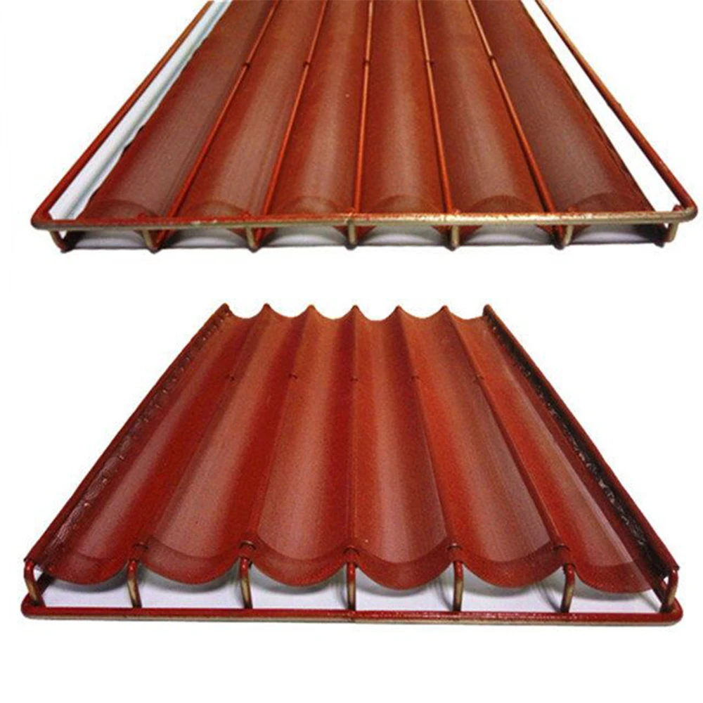 6 Rows Silicone Coating Stainless Steel Mesh Baguette Tray