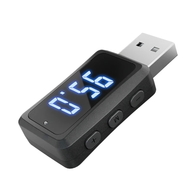 Автомобильный Bluetooth 5 3 FM02 мини-USB-передатчик приемник со светодиодным дисплеем громкой связи автомобильный комплект беспроводной аудио для Fm-радио