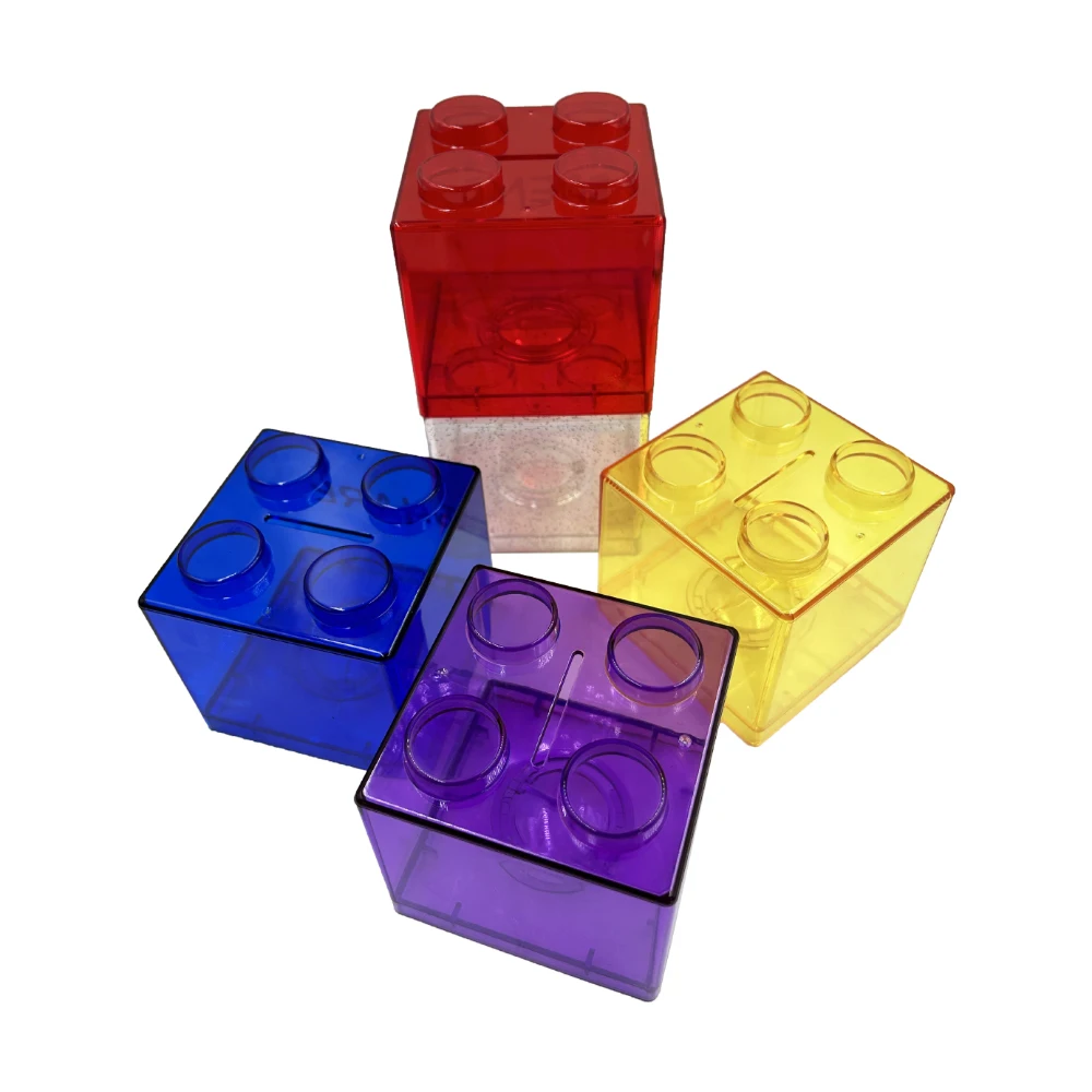 Children Coin Storage Bank Piggy Bank for Girls Clear Safe Box for Money Custom Funny Plastic Promotional Gifts Building Block