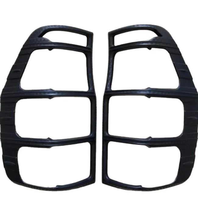 Matte black tail light cover for 2016 ranger t6 parts abs plastic tail lamp cover for ford ranger body kit