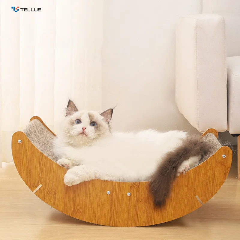 Top Ranking Cat Scratcher Cardboard Indoor Cats Grinding Claw Training Toy Corrugated Cat Scratching Lounge Pad Bed
