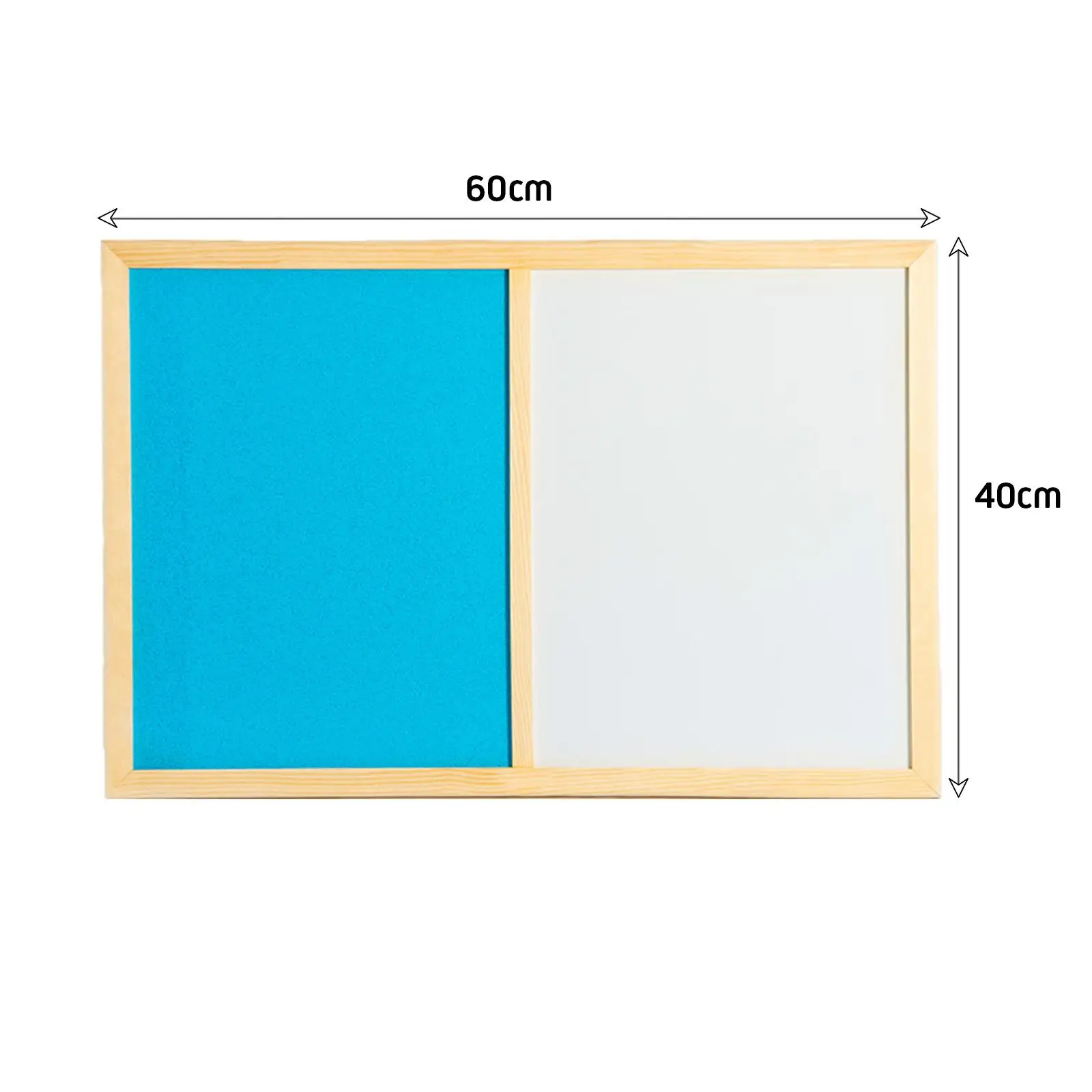  Colorful Combination Dry Erase White Bulletin Notice Felt Board With Pine Wooden