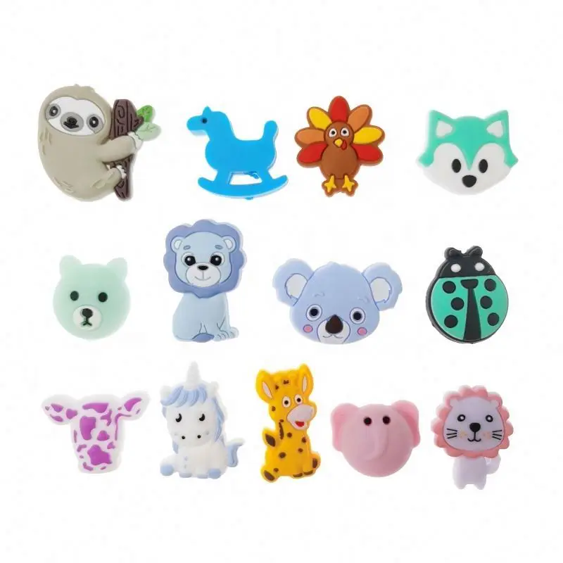 Promotions Lovely Baby Comfort Chain Necklace Diy Beading Teether Ball Toy Bear Silicone Bead