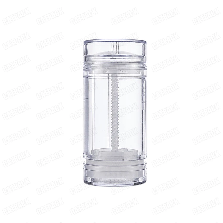 Wholesale Custom Round Twist-up Tube Empty Transparent  50ml 75ml Biodegradable Deodorant Stick Container Tube Packaging