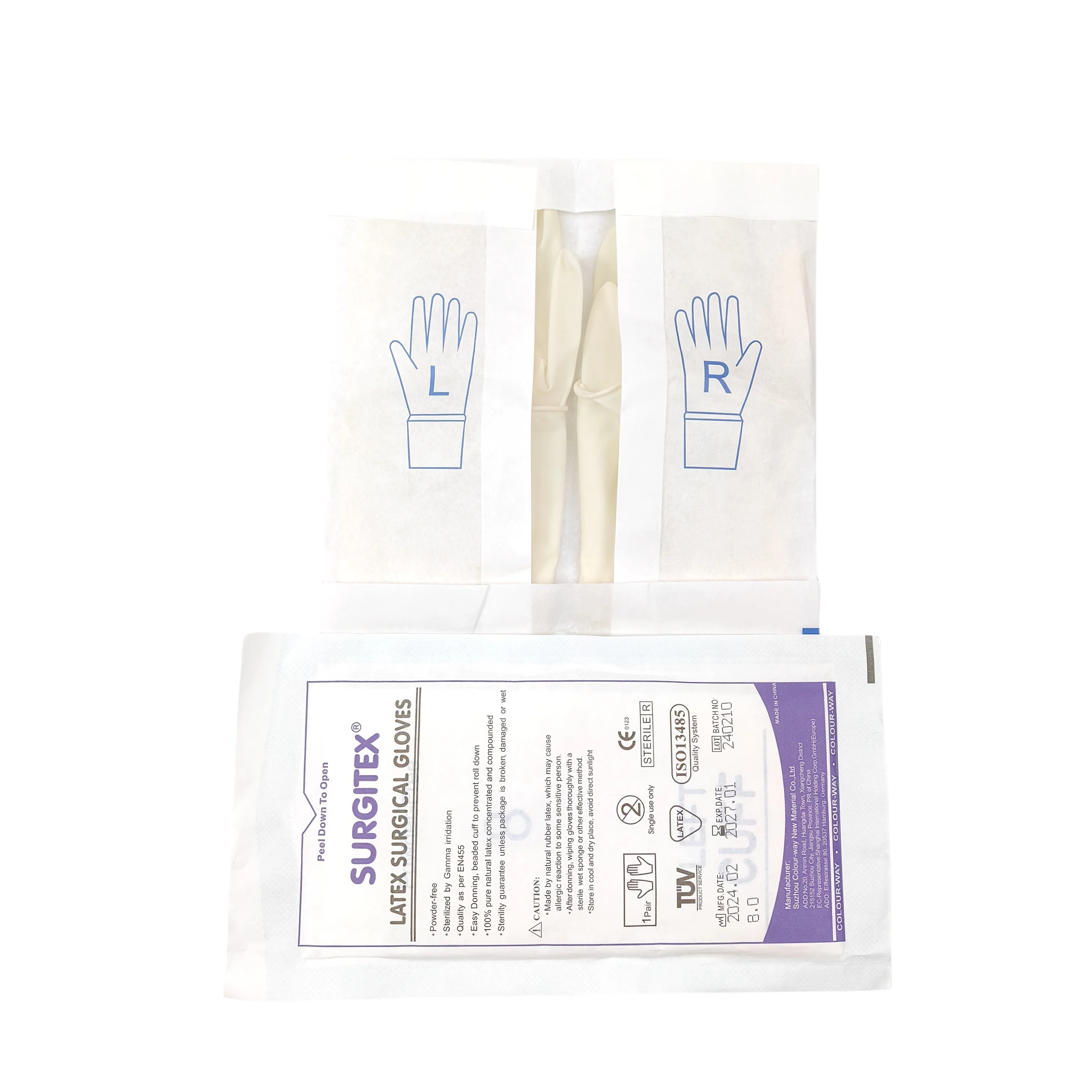 New Model Customized Reliable Protection With Certified Powder Free Sterile Latex Surgical Gloves