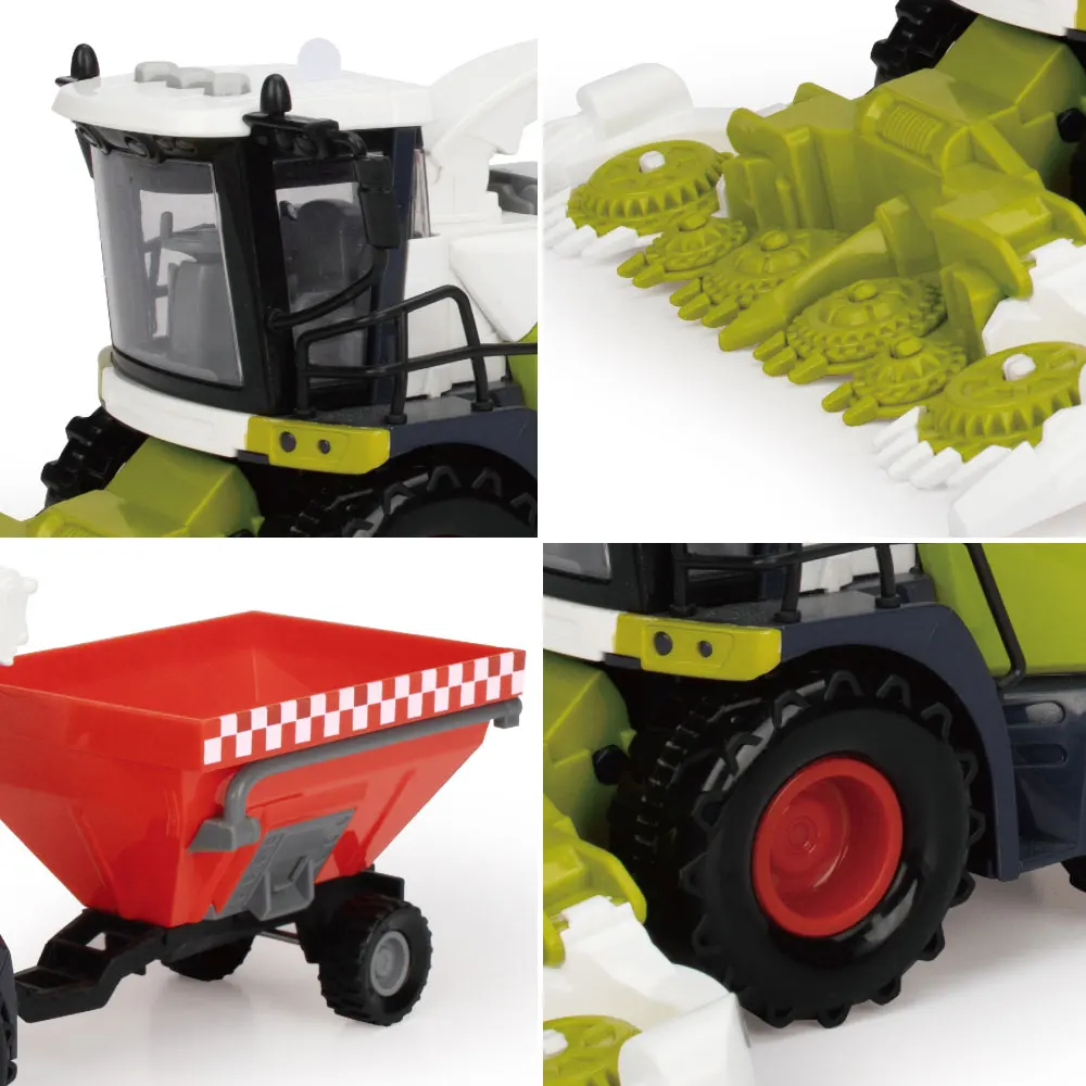 With sound rice harvester trailer tractor friction toy vehicle