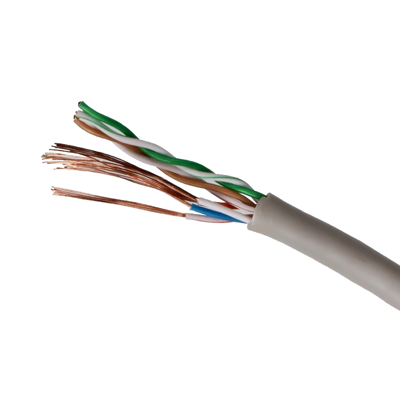 VCOM PVC Jacket Indoor Stranded Cat5e Cable Unshielded UTP LAN Pass Channel Test 100M Network Cable