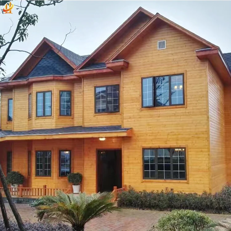 Hot Sales Prefab House Villa Prefabricated Wooden House With  Electrification Made In China