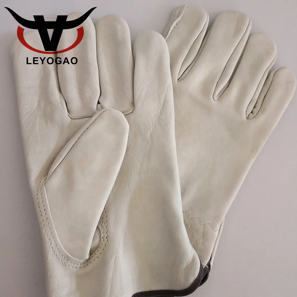 Cheap industrial racing working safety leather hand work gloves