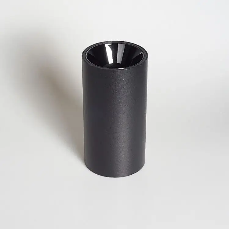 manufacturer high quality Italy deep die casting decorative  round cylinder aluminum black MR 16 GU 10 frames