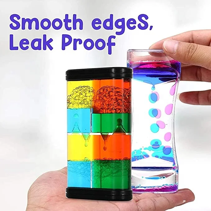 Home decoration Sensory Play Fidget Toy color Liquid Bubbler Motion Timer Sets