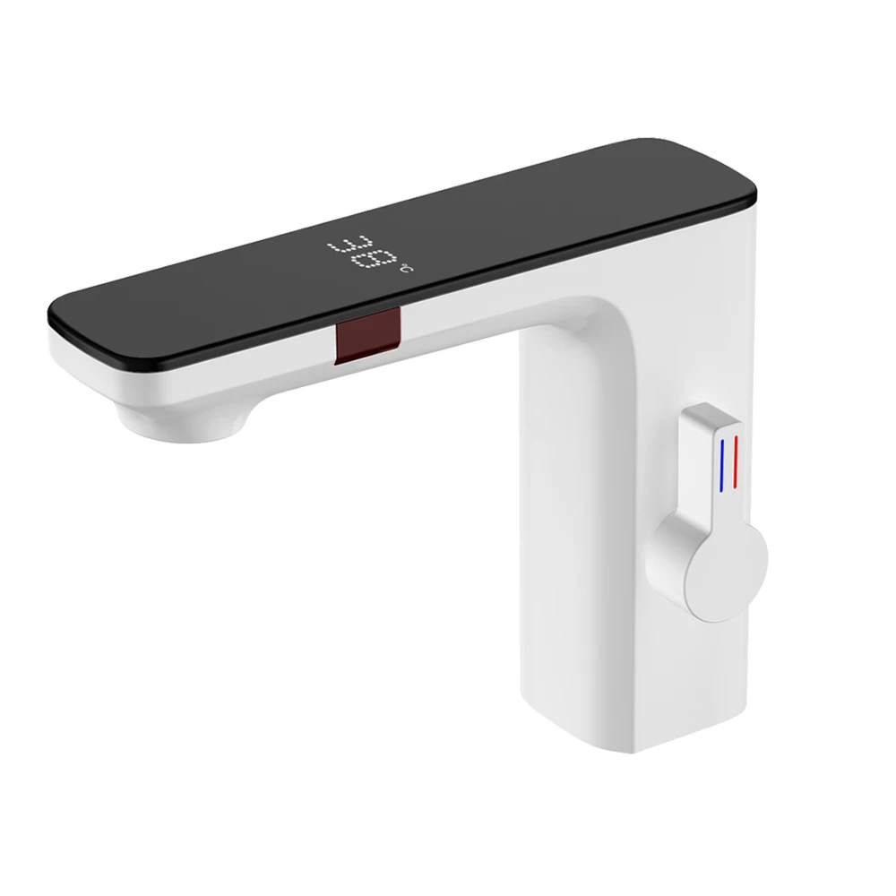 Smart Sensor Vessel Sink Faucet, Brushed Nickel Single Handle Tall Bathroom Faucet, Solid Brass Construction