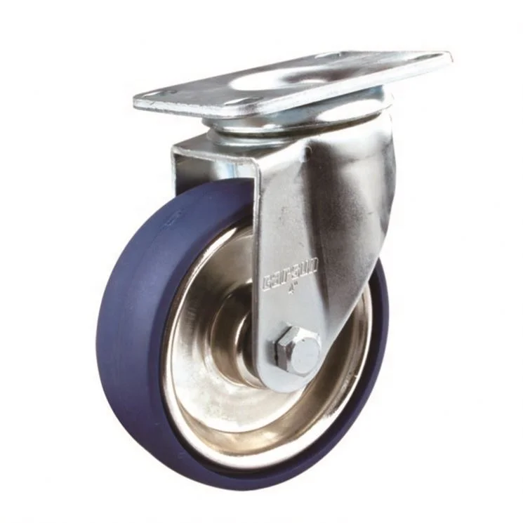 Двойной Шарикоподшипник высокий эластичный резиновый Средний Долг Типа резиновый Кастер, тип винта