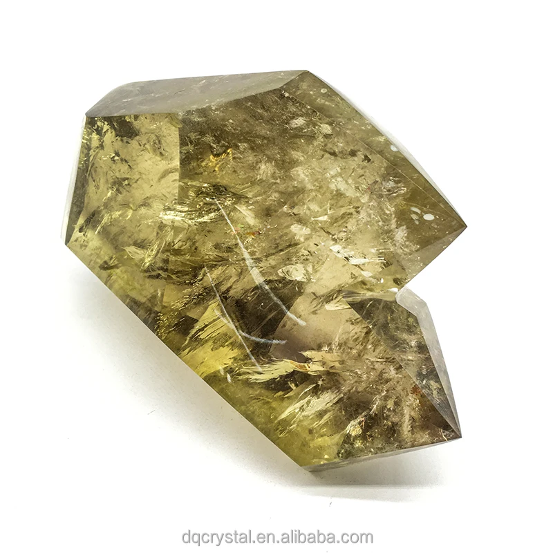 Wholesale Natural Crystal rainbow citrine polished tower Crystal craft yellow large citrine point wand for decoration