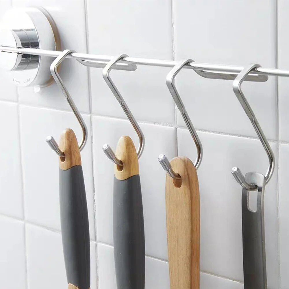 Chromeplate metal over the door double hanger hooks for sundries multifunctional Nail-free door back coat hook