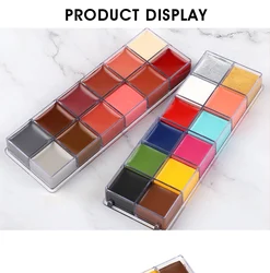 Ready Stock  12 Colors Waterproof Face Body Paint Festival Party Makeup Face Body Painting
