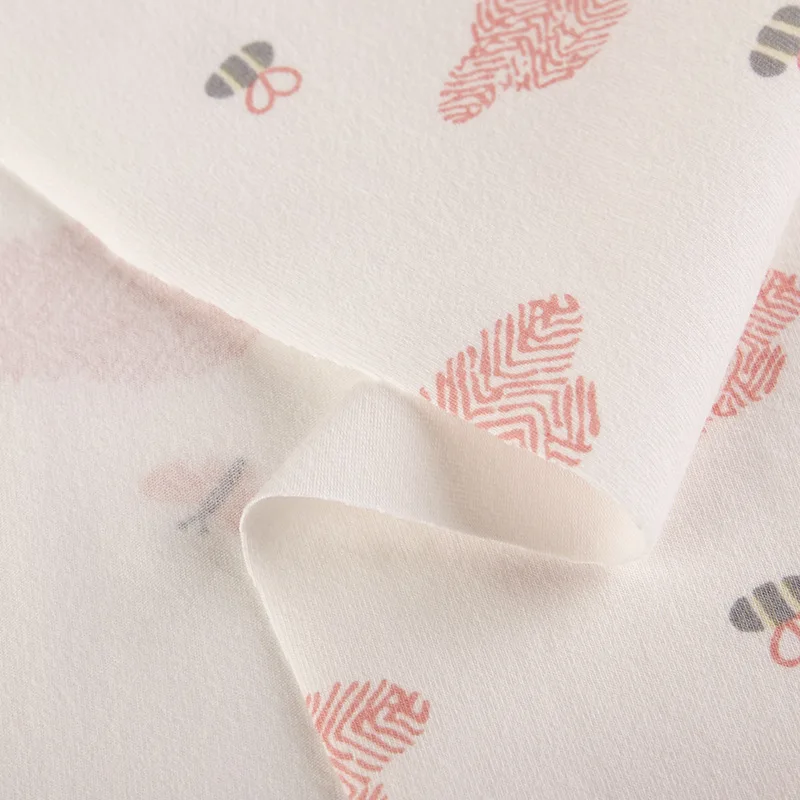 Custom Digital Printed Knit Printing Plain Coloured 95% Cotton 5% Spandex Fabric For Clothing