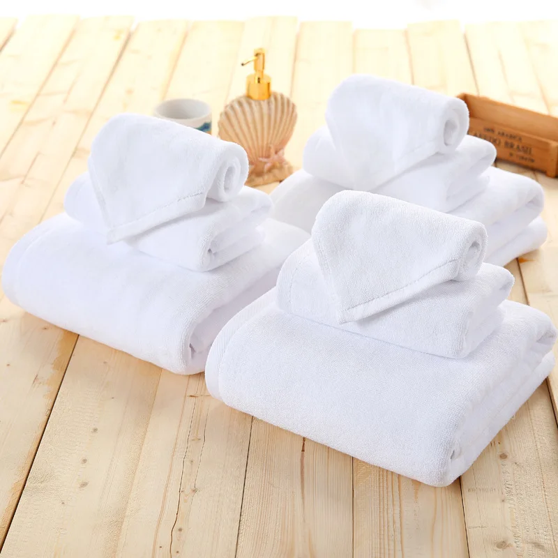 Wholesale Skin-Friendly Hotel White Spa Hand Towel Water Absorption Bath Towels Terry White Facial Towels
