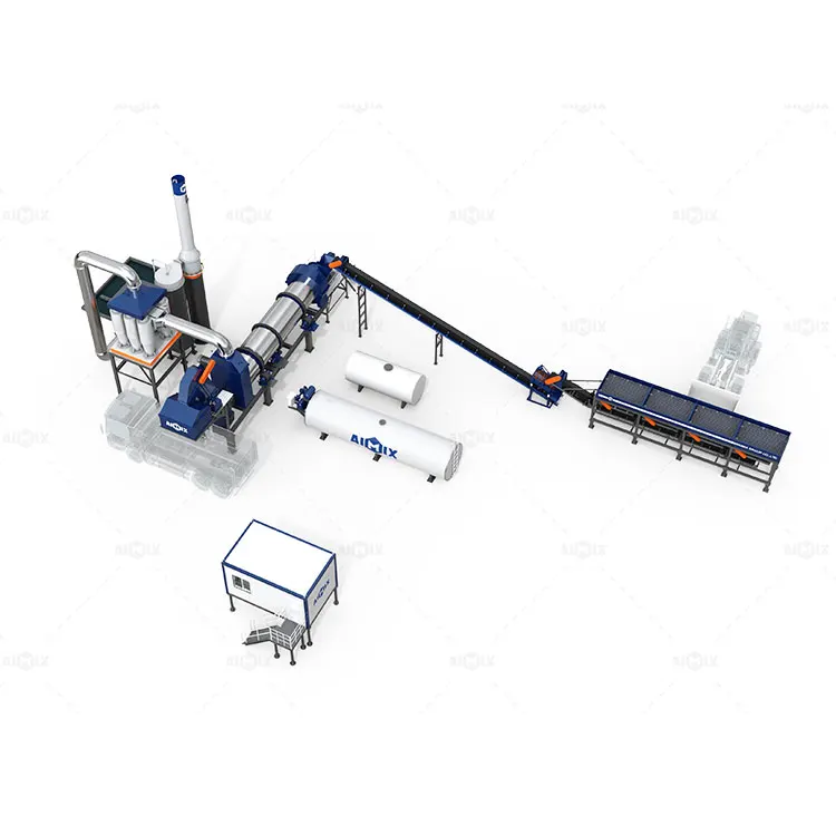 Mobile Small 40tph Capacity Asphalt Batching Plant Asphalt Mixing Plant