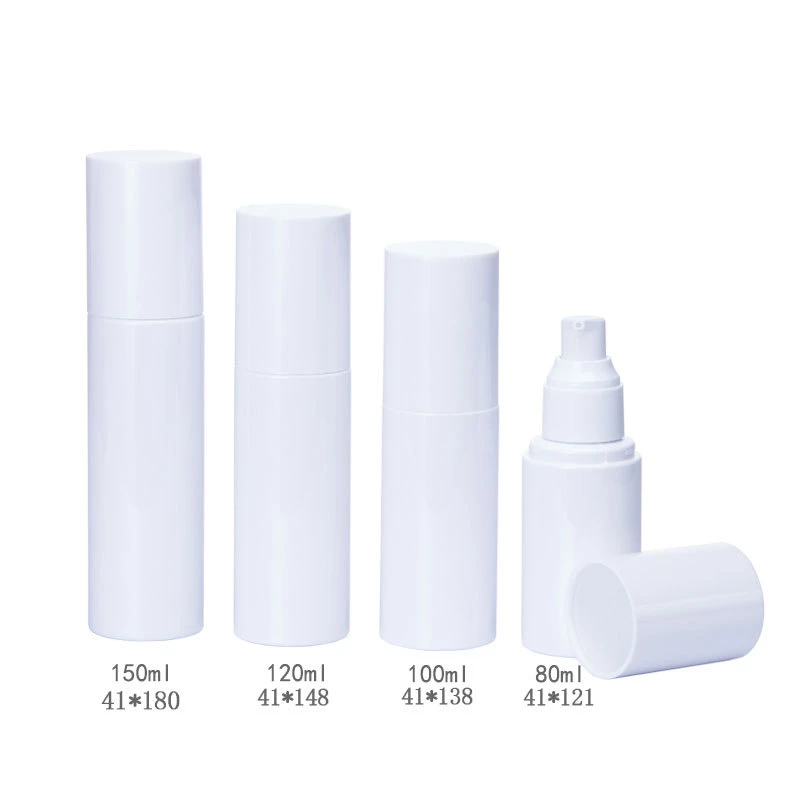 Eco friendly cosmetic lotion container 80ml 100ml 120ml 150ml spray packaging bottle PET plastic bottles