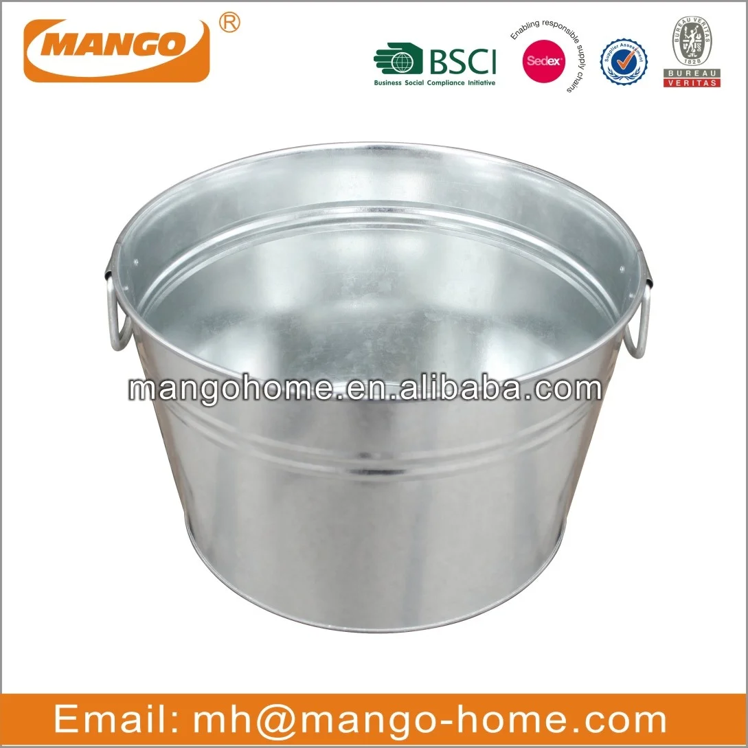 Metal Iron Beer And Beverage Tub Ice Bucket With Handle