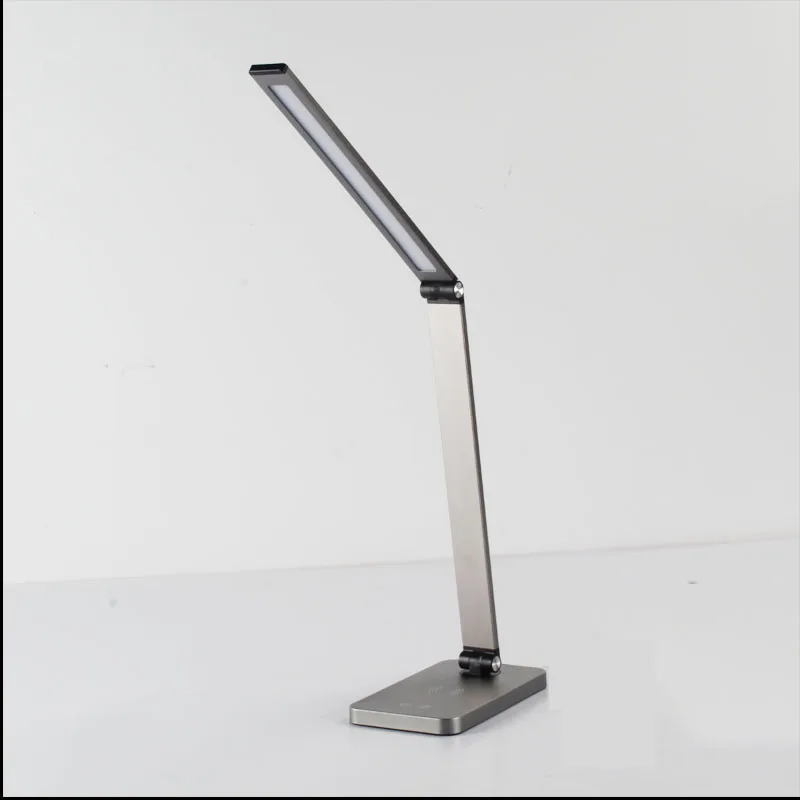 Small wireless charger desk lamp plug-in three gear  eye protection folding touch switch dimming student reading desk lamp