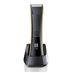 waterproof ceramic full body hair trimmer rechargeable groin groomer electric shaver manscaping hair cut shaving machine for men